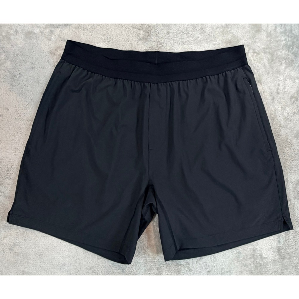 RHONE Mens Athletic 7" Inseam Running Gym Shorts Black XL